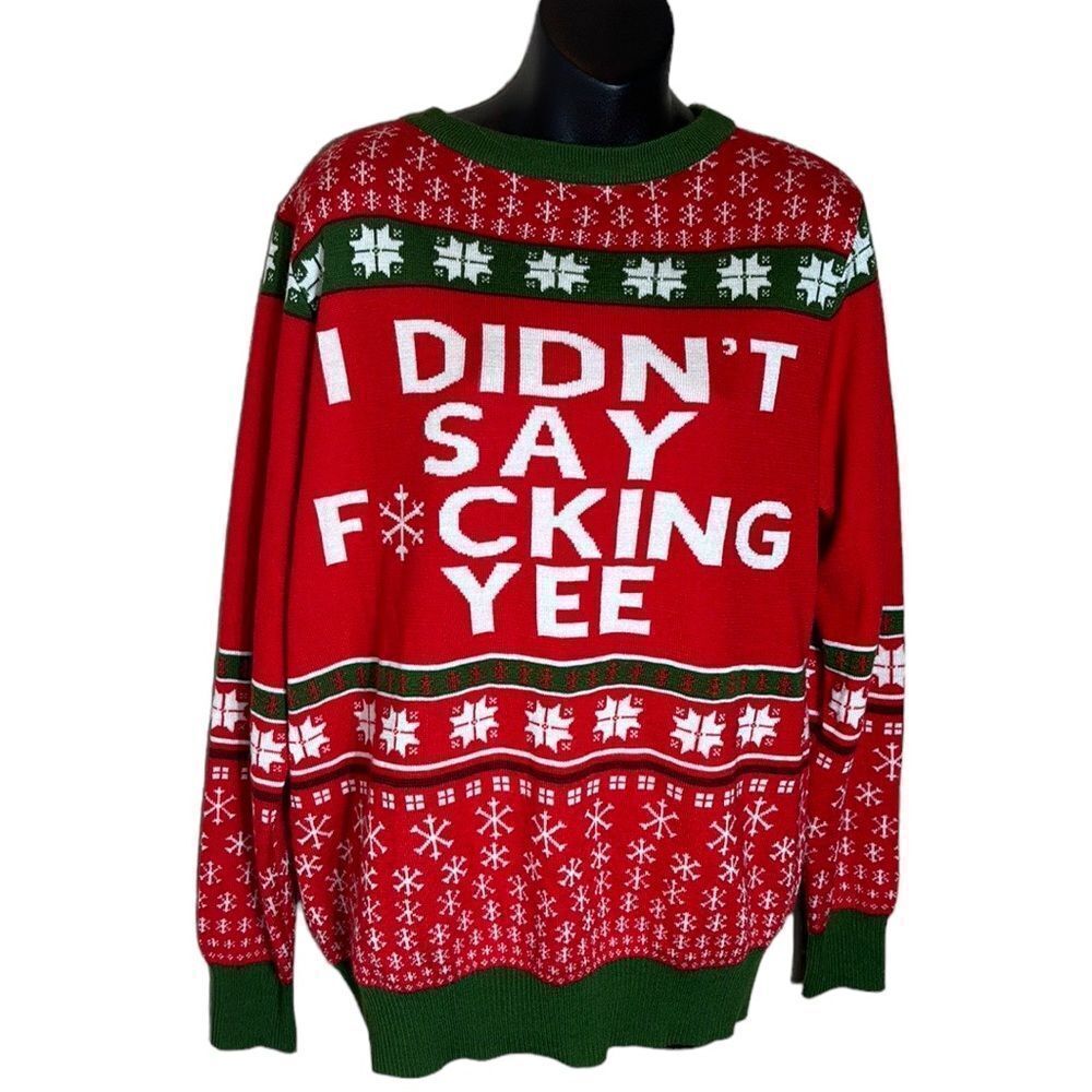Kacey musgraves I didn’t say f*cking yee ugly Christmas sweater medium
